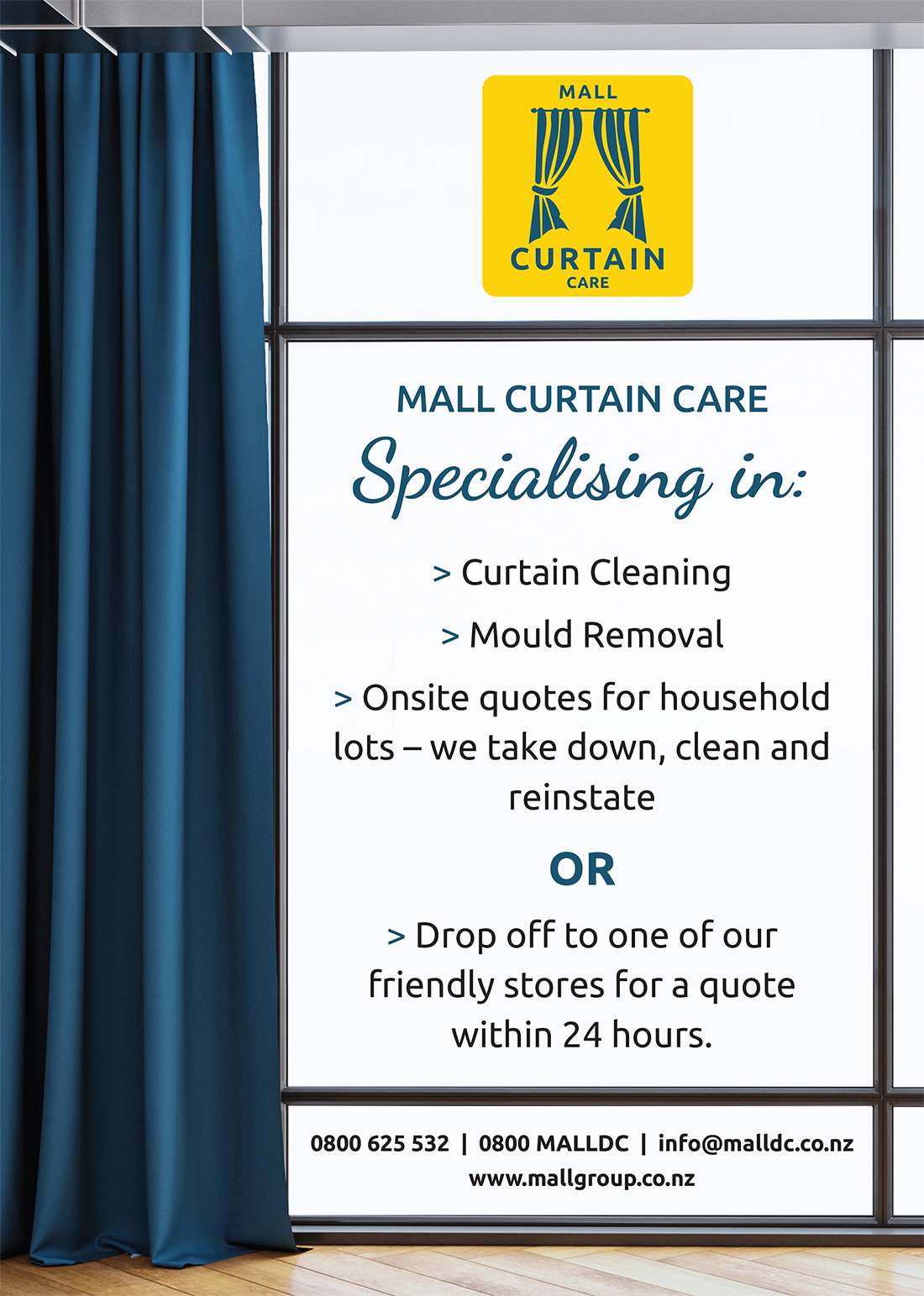 Mall Dry Cleaning  | Mall Curtain Care